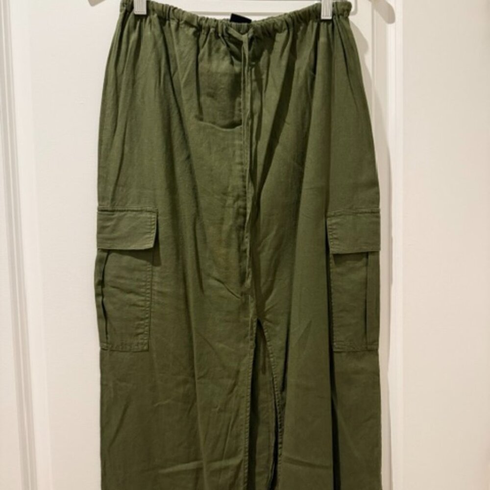 GAP - Linen-Blend Cargo Midi Skirt